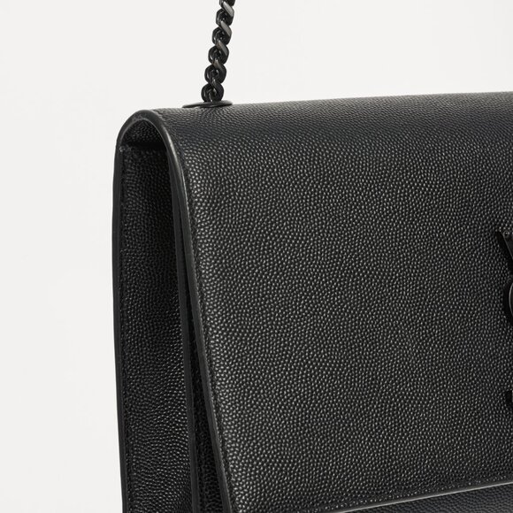 Saint Laurent Kate Medium Nero Grain de Poudre Embossed-Leather Shoulder Bag - Picture 7 of 12